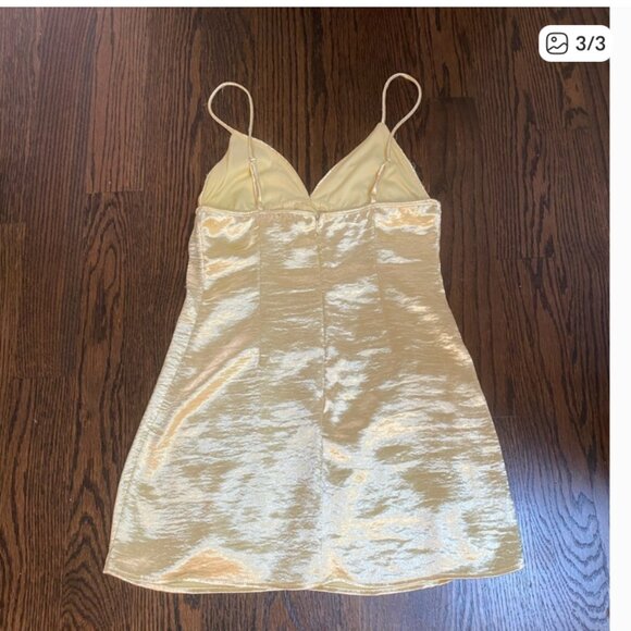 Lucy in the sky gold/yellow mini dress - Picture 3 of 3